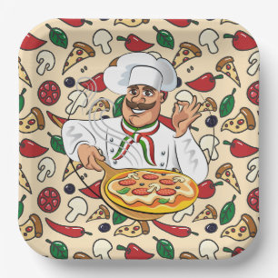 Assiettes En Carton Fête de pizza 