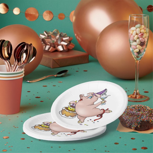 Assiettes En Carton Fête de porc (Créateur téléchargé)
