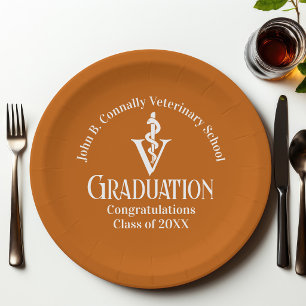 Assiettes En Carton Fête de remise des diplômes à l'école vétérinaire 