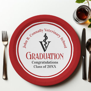 Assiettes En Carton Fête de remise des diplômes de l'école vétérinaire