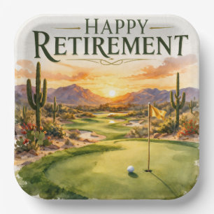 Assiettes En Carton Fête de retraite de golf en Arizona