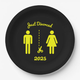 Assiettes En Carton Fête de sympathie drôle pour divorce