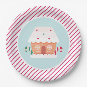 Assiettes En Carton Fête décorative de la maison de pain d'épices
