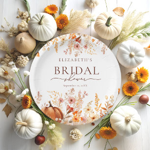 Assiettes En Carton Fête des mariées Citrouille Boho Fall