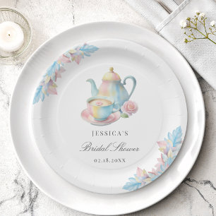 Assiettes En Carton Fête des mariées Country Chic Bridal Tea Party