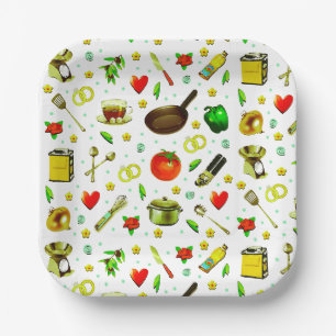 Assiettes En Carton Fête des mariées de cuisine