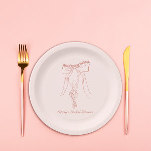Assiettes En Carton Fête des mariées de la coquette fantaisie dessinée