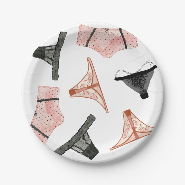 Assiettes En Carton Fête des mariées de lingerie (Devant)