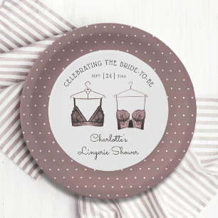 Assiettes En Carton Fête des mariées de lingerie en dentelle noire