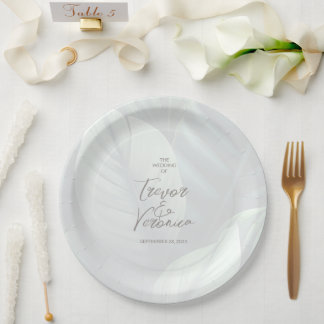 Assiettes En Carton Fête des mariées de Mariage Tropical Chic