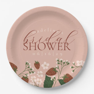 Assiettes En Carton Fête des mariées des fraises d'été