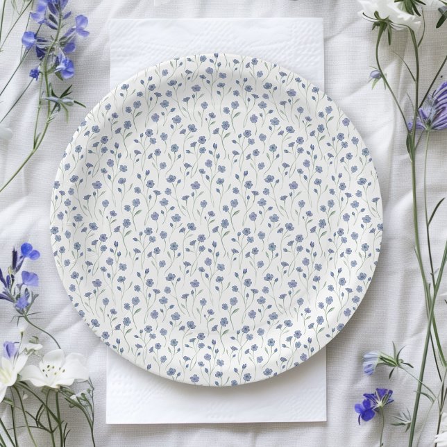 Assiettes En Carton Fête des mariées du Jardin Botanique Fleur sauvage (Créateur téléchargé)