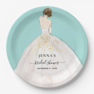 Assiettes En Carton Fête des mariées Magnolia Bride