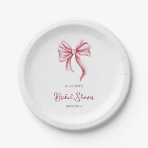 Assiettes En Carton Fête des mariées minimaliste de cabot rose