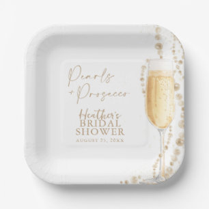 Assiettes En Carton Fête des mariées Perles et poursuites
