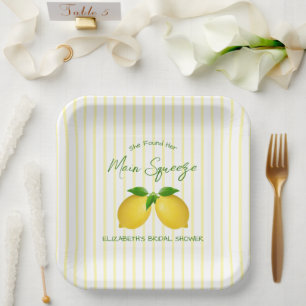 Assiettes En Carton Fête des mariées principale de citron de taille