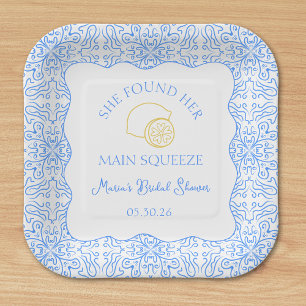 Assiettes En Carton Fête des mariées principale de Squeeze Lemon & Blu
