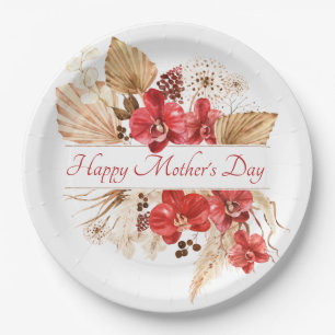 Assiettes En Carton Fête des Mères Fête Florale