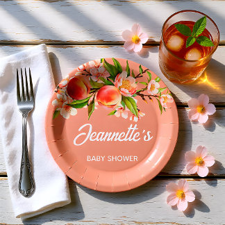 Assiettes En Carton Fête d'été Floral Baby Shower