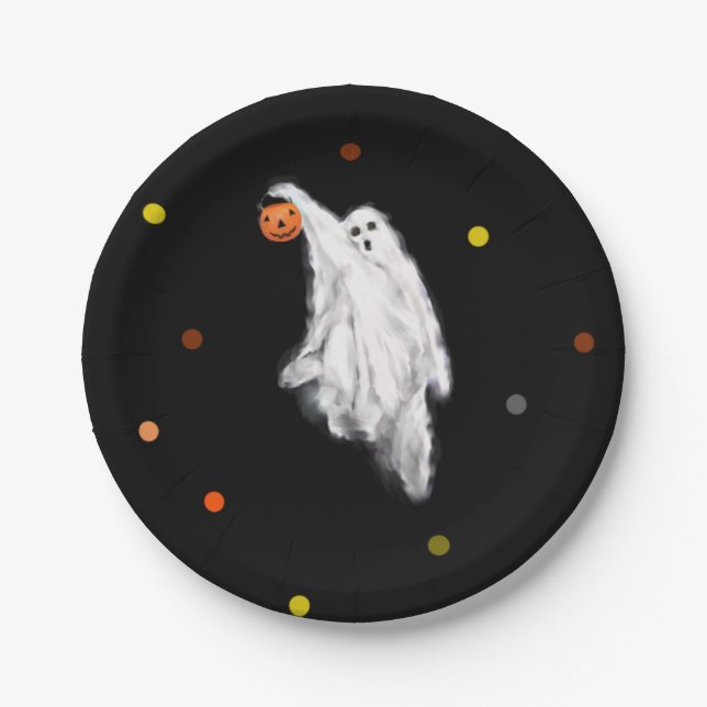 Assiettes En Carton Fête d'Halloween (Devant)