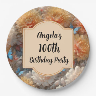 Assiettes En Carton Fête du 100e anniversaire