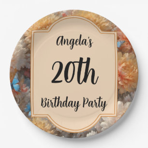 Assiettes En Carton Fête du 20e anniversaire