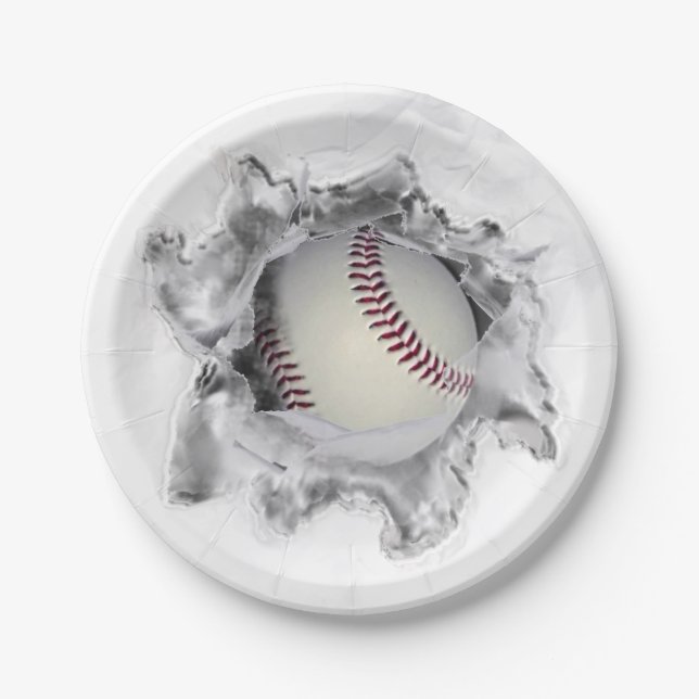 Assiettes En Carton Fête du baseball (Devant)