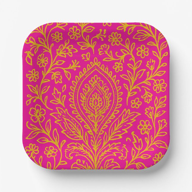 Assiettes En Carton fête du diwali (Recto)