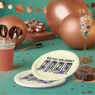 Assiettes En Carton Fête du Nouvel An 2027 sur l'odomètre
