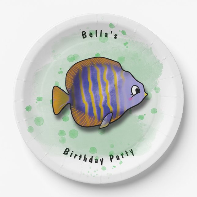Assiettes En Carton fête du poisson de mer (Devant)