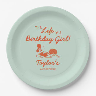 Assiettes En Carton Fête d'une Fille d'Anniversaire
