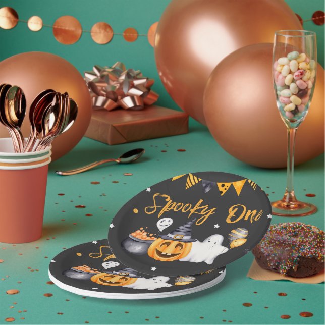 Assiettes En Carton Fête Éffrayante d'Halloween Anniversaire (Multi)