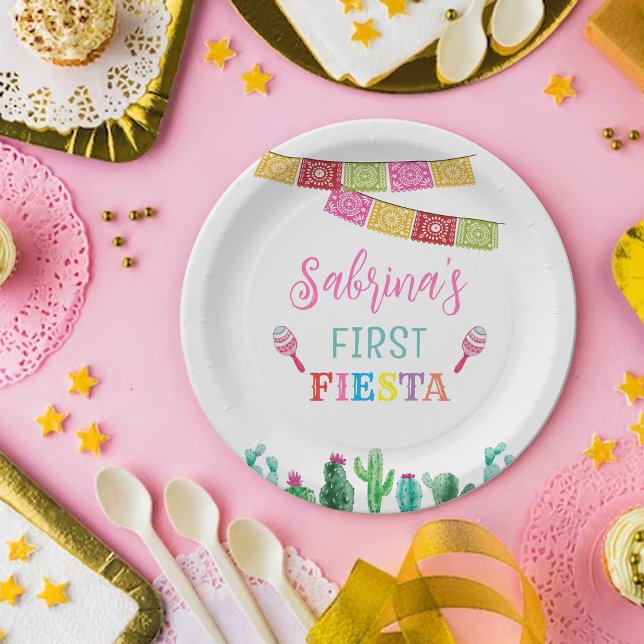 Assiettes En Carton Fête Fille Anniversaire Mexicaine Plaque Papier (Créateur téléchargé)