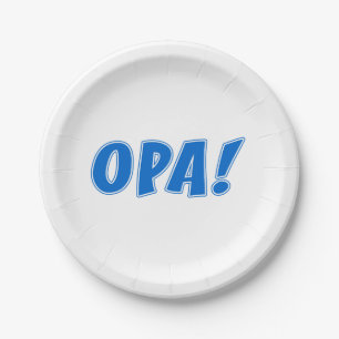 Assiettes En Carton Fête grecque de l'Opa