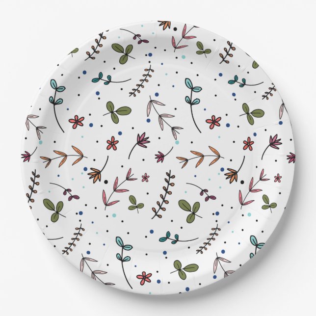 Assiettes En Carton Fête jardin (Devant)