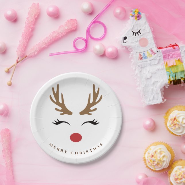 Assiettes En Carton Fête jetable des rennes de Noël (Fête)