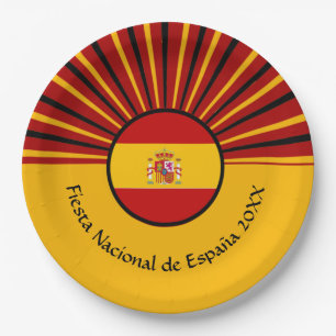 Assiettes En Carton Fête Nationale Espagnole Espagne Hispanique