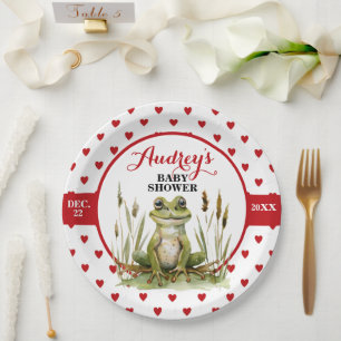 Assiettes En Carton Fête prénatale ou anniversaire de grenouille migno