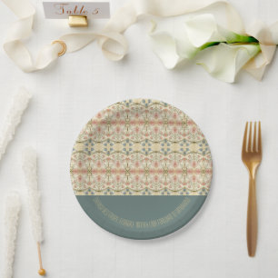 Assiettes En Carton Fête spéciale florale fantaisie