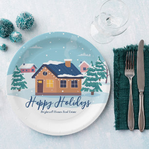 Assiettes En Carton Fêtes Joyeuses Personnalisées Fête de la Société I