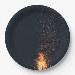 Assiettes En Carton feu