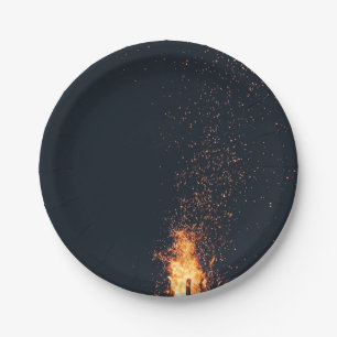 Assiettes En Carton feu