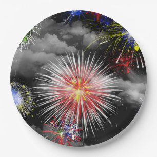 Assiettes En Carton Feu D'Anniversaire Dans Les Nuages