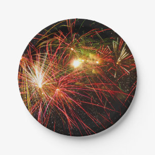 Assiettes En Carton Feu d'artifice 33