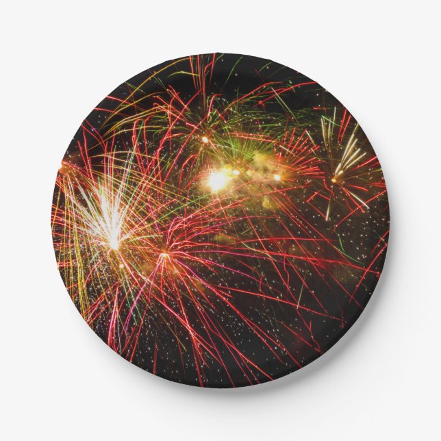 Assiettes En Carton Feu d'artifice 33 (Devant)