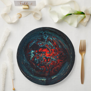 Assiettes En Carton Feu rouge d'enfer océanique