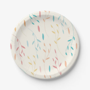 Assiettes En Carton feuille d'arbre