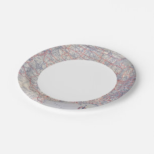 Assiettes En Carton Feuille de route États-Unis