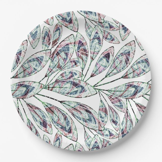 Assiettes En Carton Feuilles. (Devant)