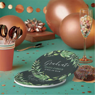 Assiettes En Carton Feuilles Boho Diplôme personnalisé